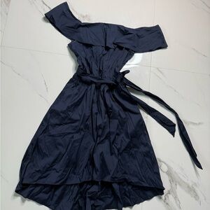 Saks Fifth Avenue Navy High-Low Dress